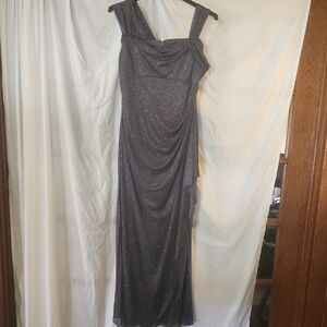 Alex Evenings Sparkling Charcoal Gown